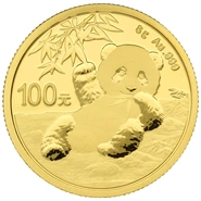 Moneda Panda Chino de Oro de 8 g 2020