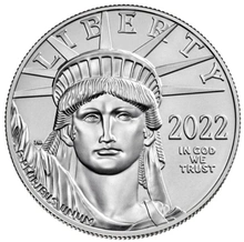 Moneda American Eagle de Platino de 1 oz 2022