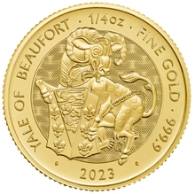 Moneda Bestias Tudor Eale de Beaufort de Oro de 1/4 oz 2023