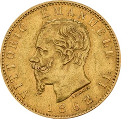 Moneda 20 Liras Italianas - Víctor Manuel II