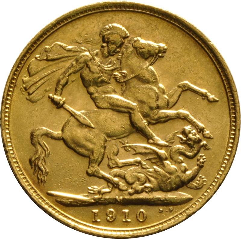 Moneda Soberano de Oro 1910 Eduardo VII (M)