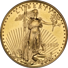 Águila Estadounidense de 1/4oz de Oro 1999
