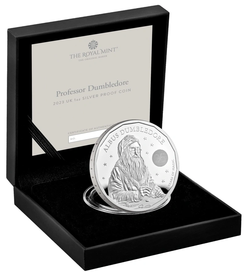 Moneda Plata 1 oz Proof - Dumbledore (25 años de Harry Potter)