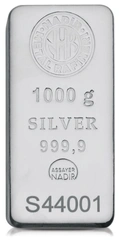 Lingote de Plata de 1 kg Nadir