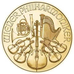 Moneda Filarmónica Viena de Oro de 1/25 oz 2024