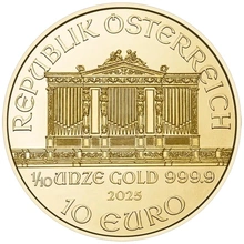 Moneda Filarmónica Viena de Oro de 1/10 oz 2026