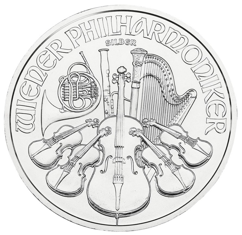 Moneda de Plata de 1 onza 2021 de la Filarmónica Austriaca