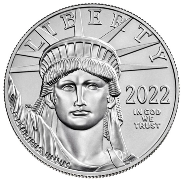 Moneda American Eagle de Platino de 1 oz 2022