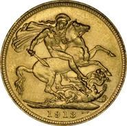 Moneda Soberano de Oro Jorge V 1913 (S)