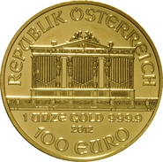 Moneda Filarmónica Viena de Oro de 1 oz 2012