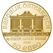 Moneda Filarmónica Viena de Oro de 1/2 oz 2023