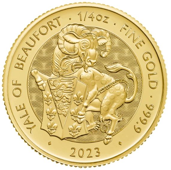 Moneda Bestias Tudor Eale de Beaufort de Oro de 1/4 oz 2023