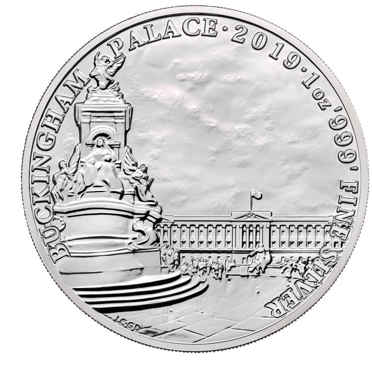 Moneda Palacio Buckingham de Plata de 1 oz 2019