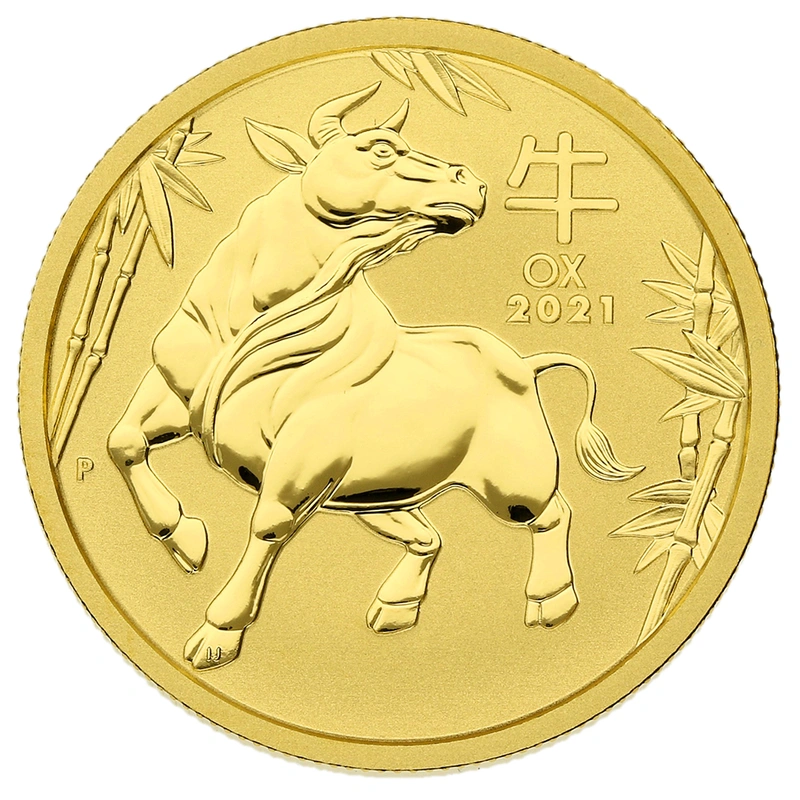 Perth Mint 1/2 oz de Oro - 2021 Año del Buey