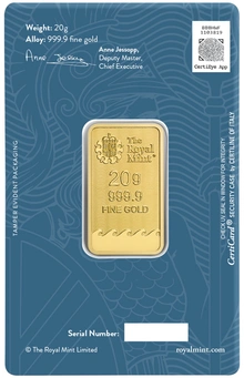 NUEVA Lingote de Oro de 20 g Britannia