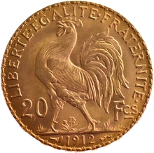 Moneda 20 Francos Franceses Gallo Marianne