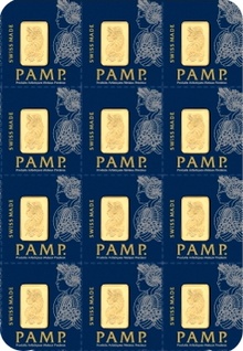 Paquete de Lingotes Acuñados PAMP Multigramo de 12g de Oro