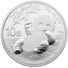 Moneda Panda Chino de Plata de 30 g 2020