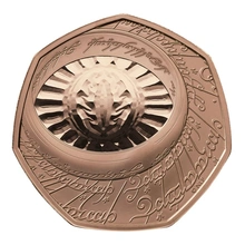 2026 50p Ojo de Sauron - 25 aniversario de El Señor de los Anillos Moneda de Oro Proof en Caja