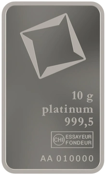 Lingote de Platino de 10 g Valcambi