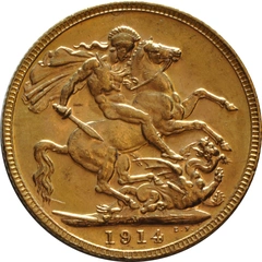 Moneda Soberano de Oro 1914 Jorge V (M)