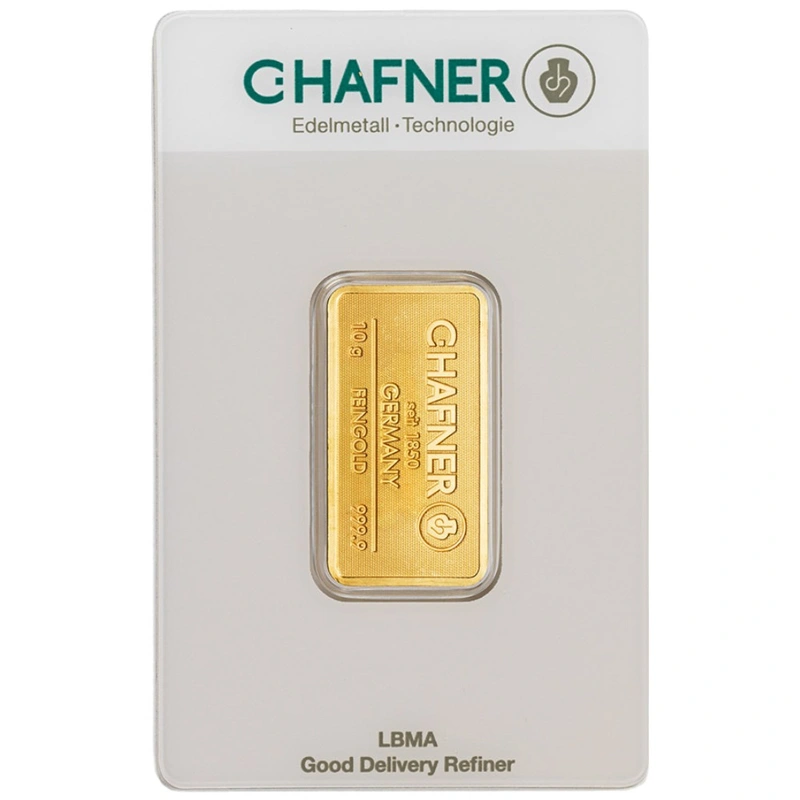 Lingote de Oro de 10 g C. Hafner