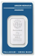 Lingote de Paladio de 20 g Argor-Heraeus