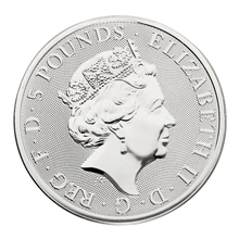 Moneda Bestias de Tudor El León de Inglaterra de Plata de 2 oz 2022