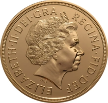 Moneda Soberano Quíntuplo de Oro 2001 en Caja Original - Flor de Cuño Sin Circular