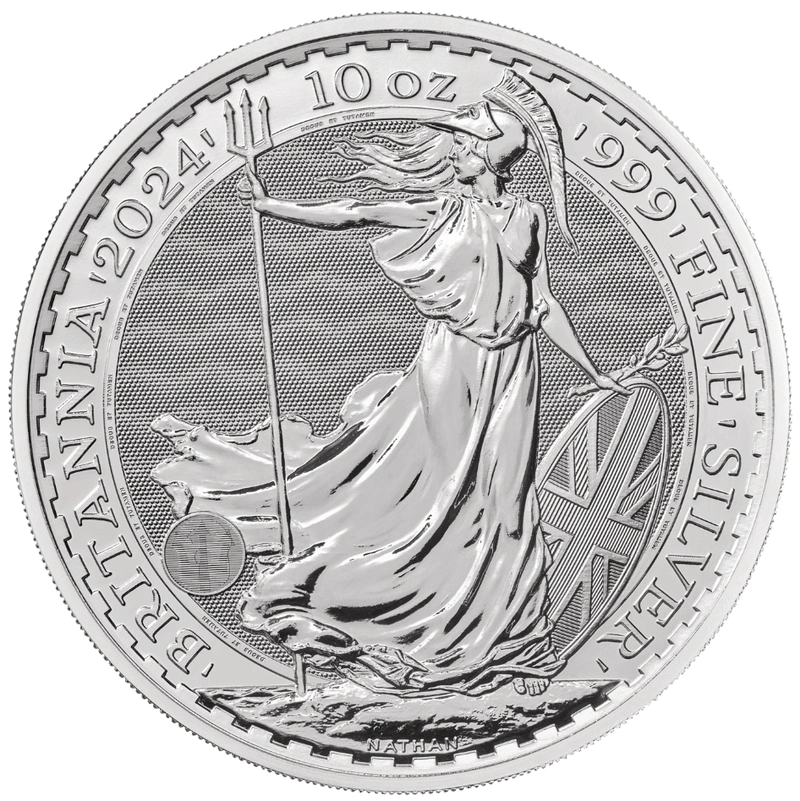 Moneda Britannia de Plata de 10 oz 2024