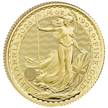 Moneda Britannia de Oro de Cuarto de Onza 2026