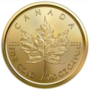 Maple Leaf Canadiense de 1/10 oz de Oro 2023
