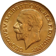 Moneda Soberano de Oro Jorge V 1932 (SA)