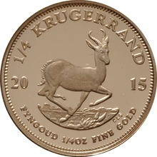 Moneda Krugerrand de Oro de 1/4 oz Proof 2015 en Caja Original