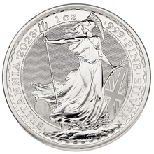 Moneda Britannia de Plata de 1 oz 2023 Isabel II