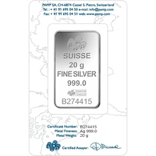 Lingote de Plata de 20 g PAMP