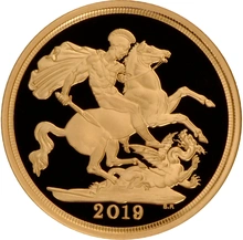 Moneda Soberano de Oro Proof 2019 en Caja Original