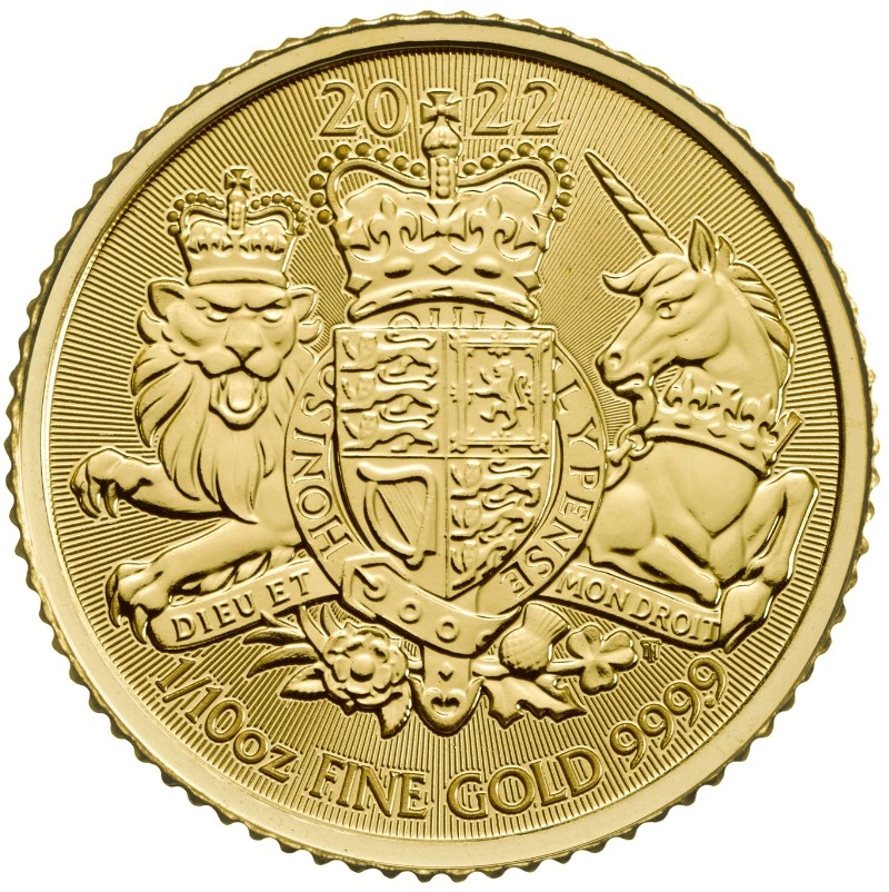 Moneda Escudo de Armas Real de Oro 1/10 oz 2022