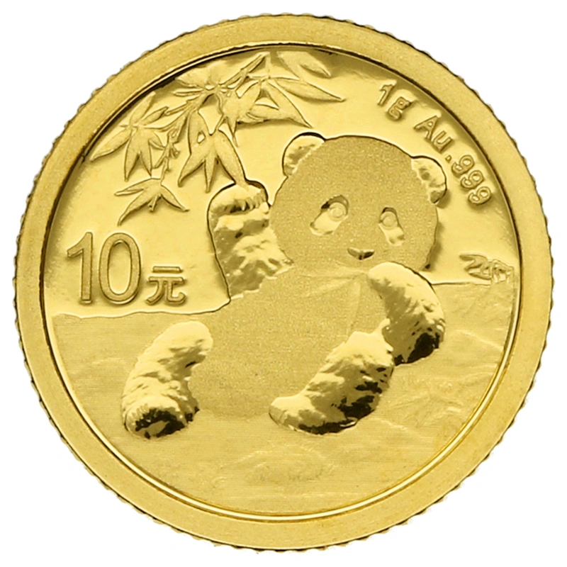 Moneda Panda Chino de Oro de 1 g 2020
