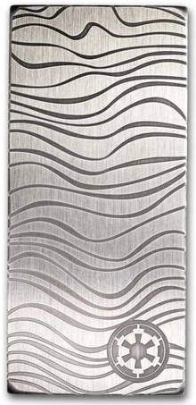 Moneda de Plata Rectangular de 10 oz - Guerra de las Galaxias™ Mandalorian Beskar
