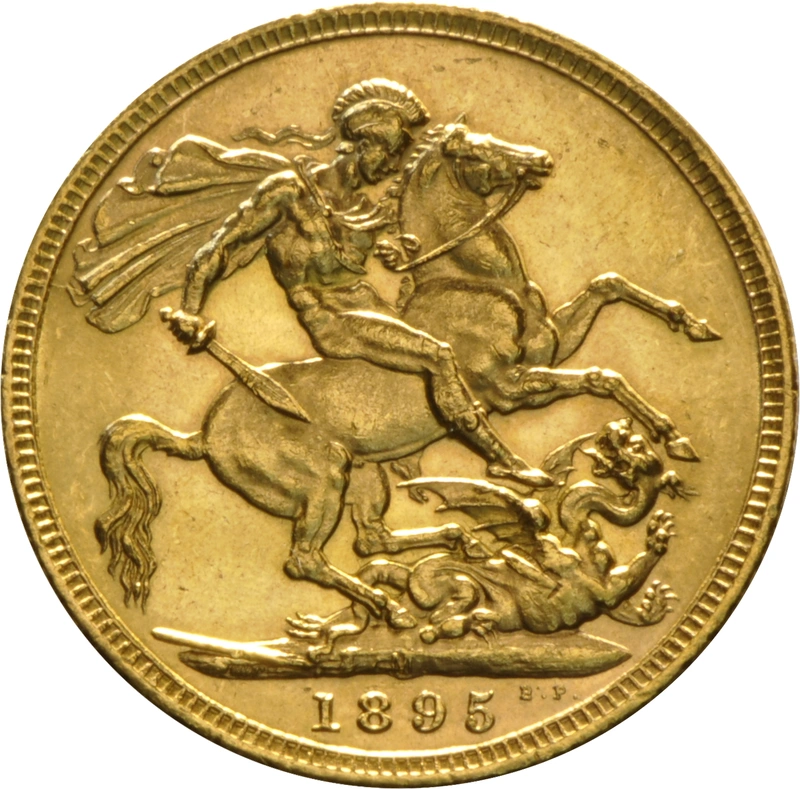 Moneda Soberano de Oro 1895 Victoria Velada (M)