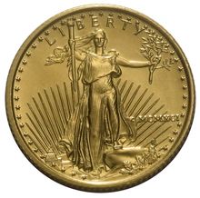 Moneda American Eagle de Oro de 1/10 oz 1991