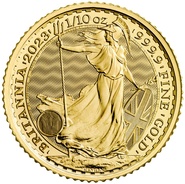 Britannia de 1/10 onza de oro 2023 - Carlos III