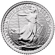 Moneda Britannia de Oro de 1/10 oz 2022