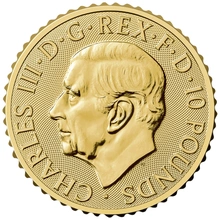 Moneda Britannia de Oro de Décimo de Onza 2025