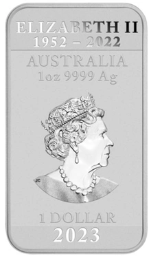 Moneda Dragón Rectangular de Plata de 1 oz 2023