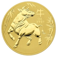 Moneda Perth Mint Calendario Lunar de Oro de 1 oz 2021 Año del Buey