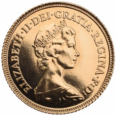 Medio Soberano de Oro Isabel II Retrato Decimal