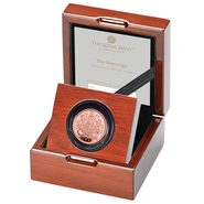 Moneda Soberano de Oro 2022 Proof Retrato Isabel II en Caja Original