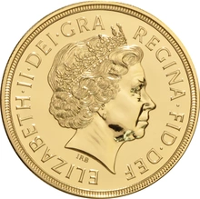 Moneda Soberano Quíntuplo de Oro 2005 en Caja Original - Flor de Cuño Sin Circular